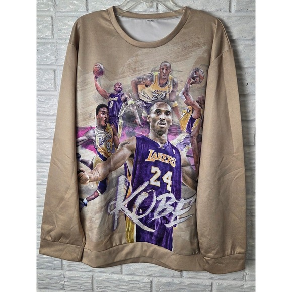 The Unbranded Brand Other - Kobe Bryant Unique Long Sleeve Crew Neck Pullover Size 4XL 3D graphic Lakers